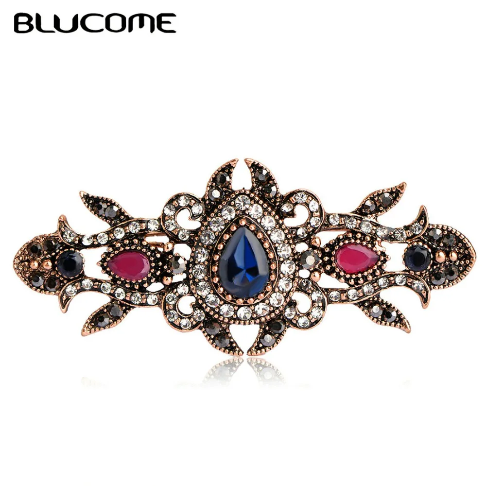 Blucome Latest Style Vintage Brooch Corsage Pins Crystal Joias turco Love Girls Women Delicate Gifts Broches Turkish Jewellery