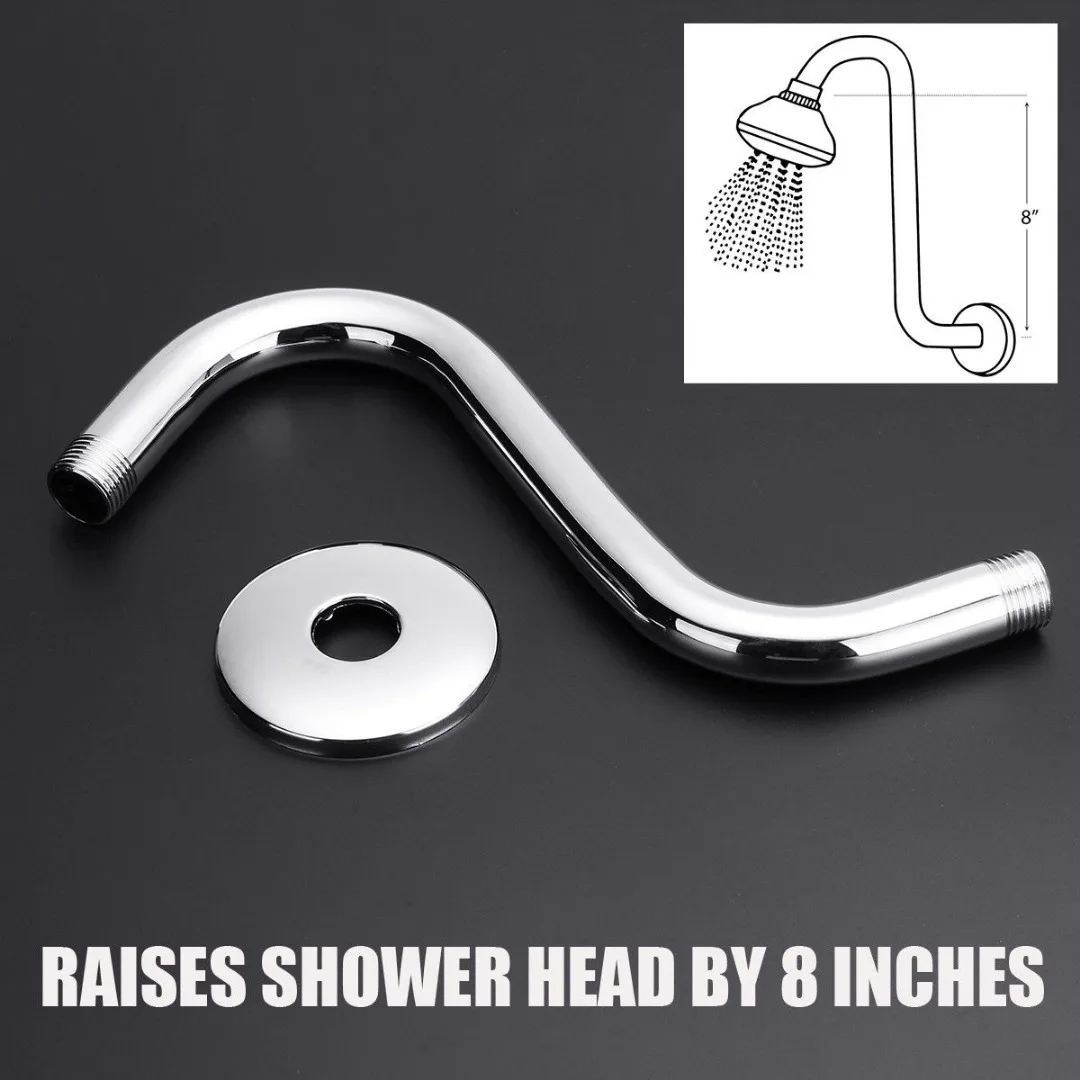 Harga Stainless Steel Ekstensi Shower Arm S Melengkung Leher Angsa Shower Ekstensi Lengan Universal Mandi Komponen