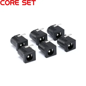 

100PCS/Lot Black DC-005 DC Power Jack Socket Connector DC005 5.5*2.5mm 2.5 socket Round the needle Hot Sales Female Plug