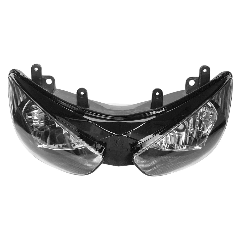 Motorcycle Front Headlight for Kawasaki Ninja ZX6R 2005 2006 ZX-6R, Lighting Headlamp Lamp, Black Color