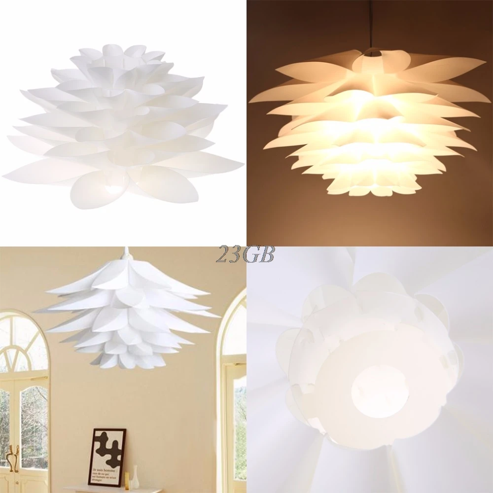 DIY Lily Lotus IQ головоломка кулон абажур Кафе Ресторан Потолочный подвесной светильник A20