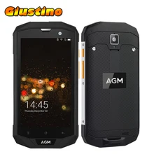 Оригинал AGM A8 IP68 Водонепроницаемый Android 7.0 5.0 “HD 3/4 ГБ оперативной памяти 32/64 ГБ ROM Qualcomm MSM8916 Quad Core Gorilla Glass OTG NFC