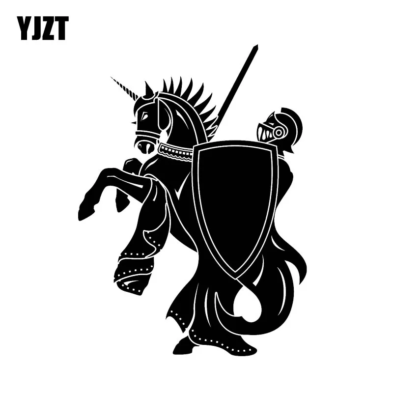 YJZT 10 9*14 9 см Assualting Warrior Rider стикер автомобиля черный/серебристый покрытие тела