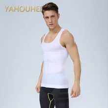 Мужская Для Похудения Body Shaper Живота, нижнее белье жилет рубашка корсет сжатия Пластика тела Shaper живота жирная Термальность нижнее белье