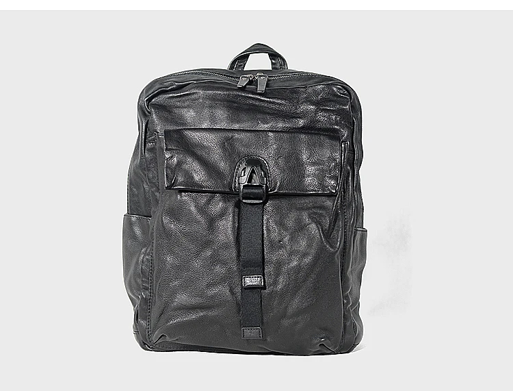 Настоящий мужской кожаный рюкзак из воловьей кожи растительного дубления кожаный рюкзак для путешествий Повседневная сумка на плечо
