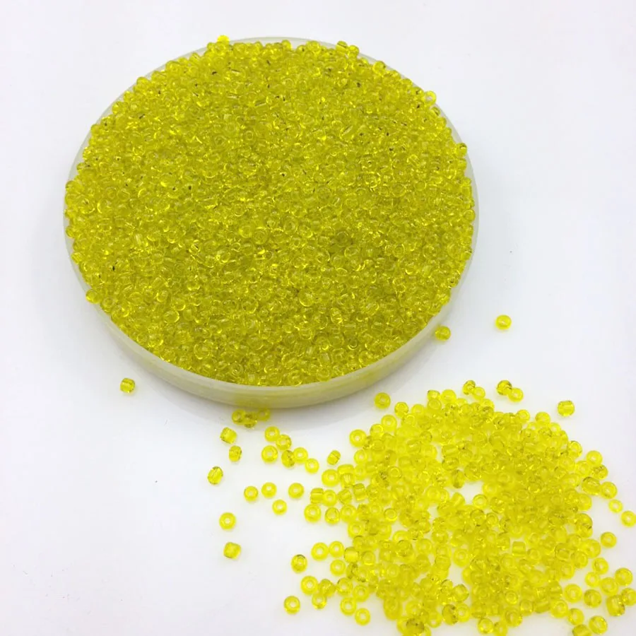 16g 1000pcs 2mm 컬러 투명 라운드 느슨한 스페이서 구슬 Cezch 유리 씨앗 구슬 수제 보석 만들기 DIY 의류 구슬 TM2M