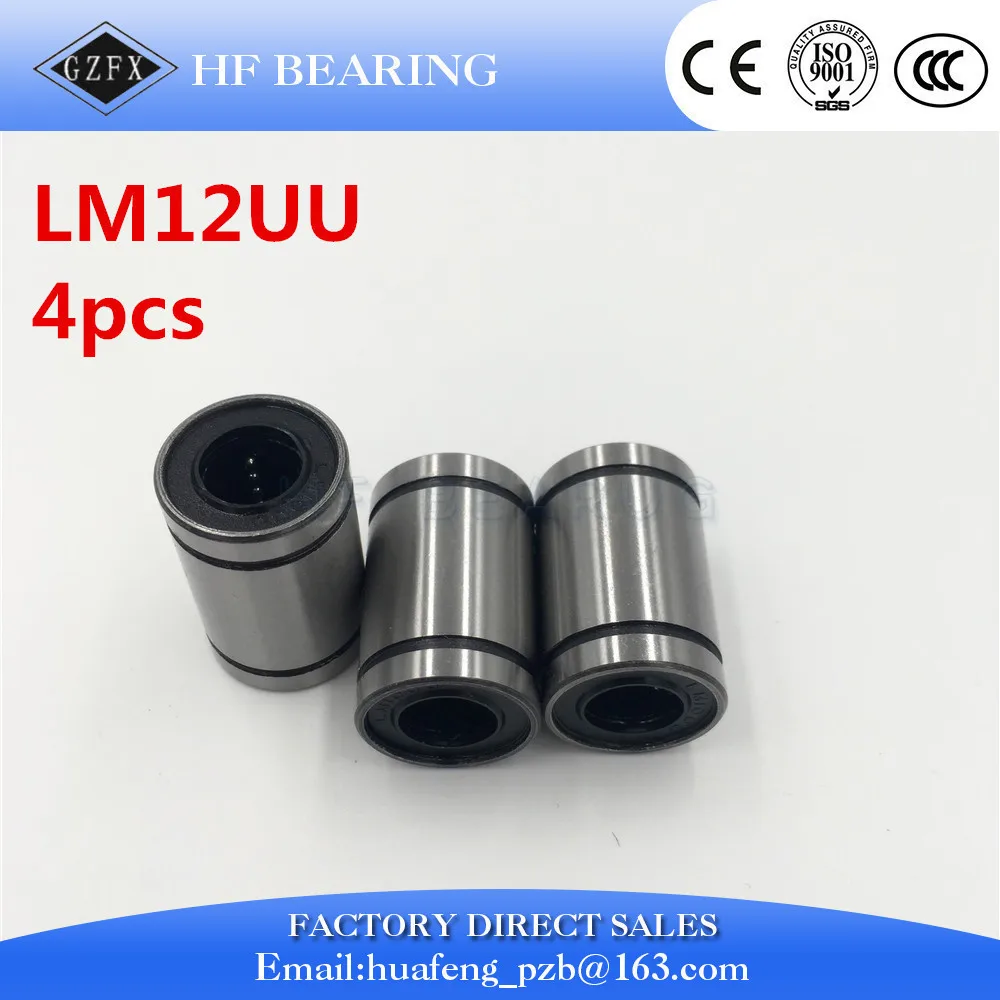 4pcs/lot High quanlity MAH LM12UU 12mm Linear Ball Bearing Bush Bushing CNC Free Shipping #SM149 | Обустройство дома
