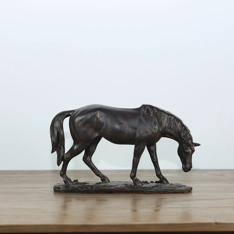 VILEAD 17 см 31,5 см Смола статуэтка «Лошадь» Европа лошадь к удачным счастливым статуэткам креативное Животное украшение Hogar ремесло