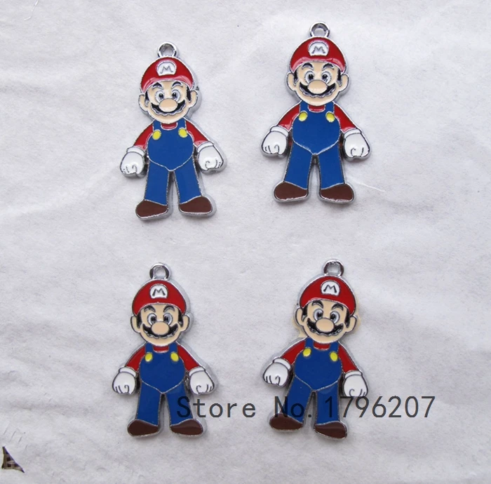 

10 Pcs Super Mario Cartoon Charm Necklace/Bracelet/Earrings Pendants DIY Jewelry Making Accessories T-86