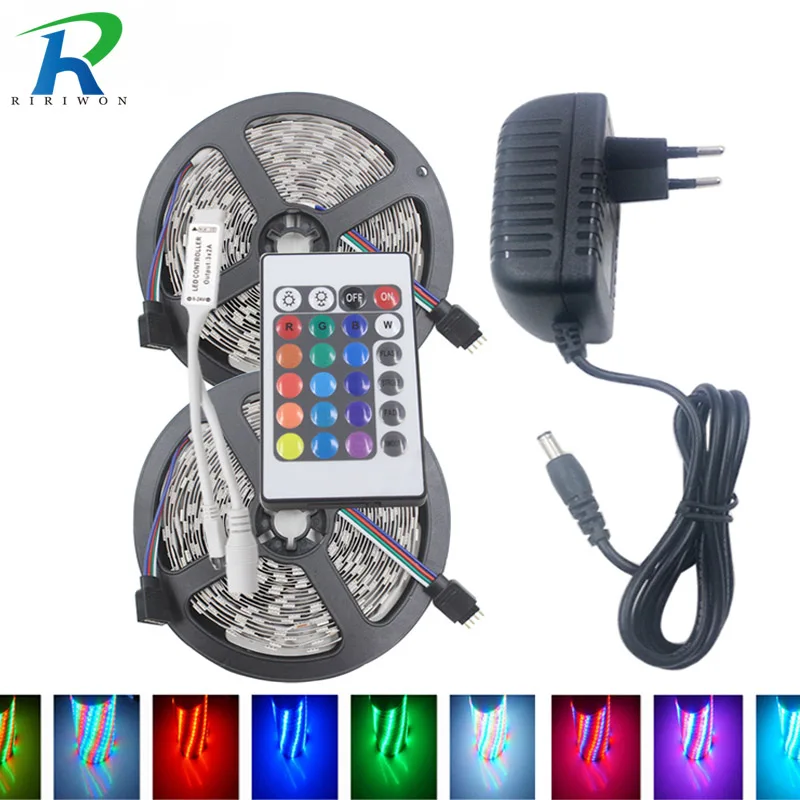 RGB светодиодсветильник 3528 SMD2835 гибкая светодиодная лента водонепроницаемая