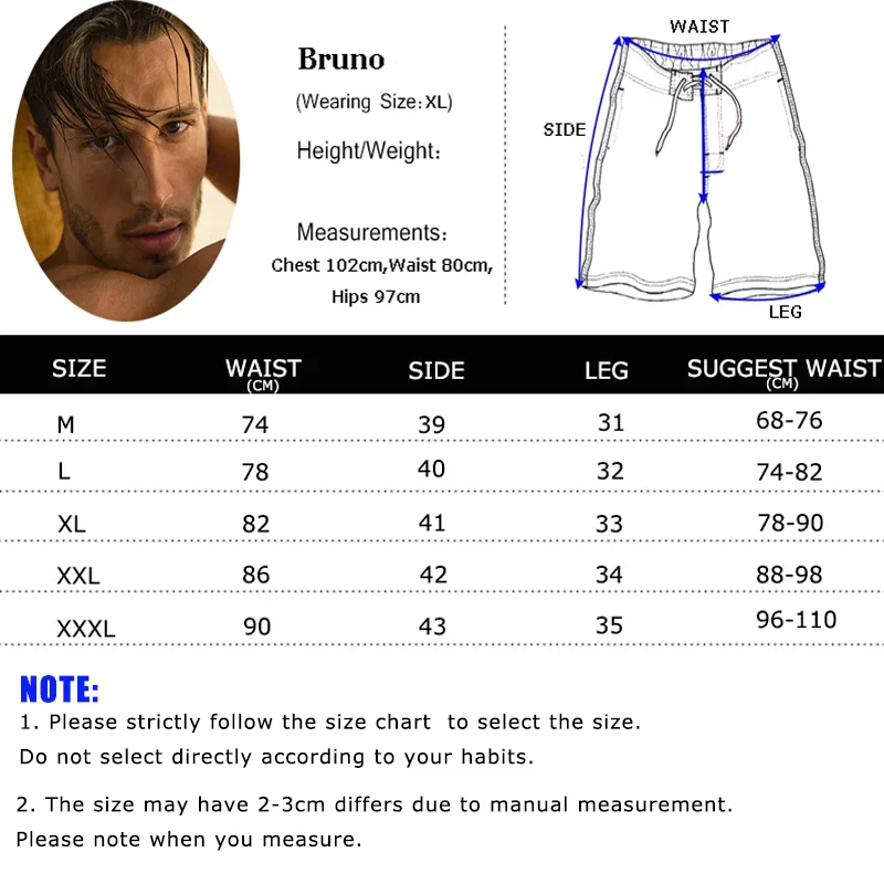 DATIFER Men's Beach Short Swim Shorts Surfing Maillot De Bain Sport Men's Board Shorts Bermuda Swimwear