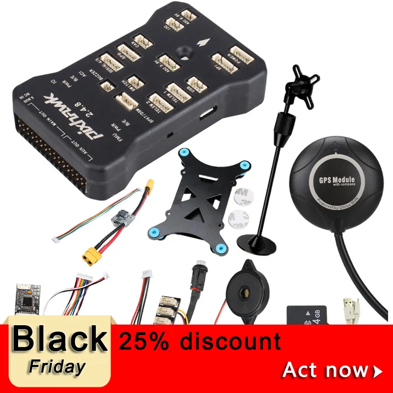 Pixhawk PX4 PIX 2.4.8 32 Bit Flight Controller w/ 4G SD Safety Switch Buzzer M8N GPS+PPM+I2C+shock Absorber+xt60 power module Pixhawk PX4 PIX 2.4.8 32 Bit Flight Controller w/ 4G SD Safety Switch Buzzer M8N GPS+PPM+I2C+shock Absorber+xt60 power module