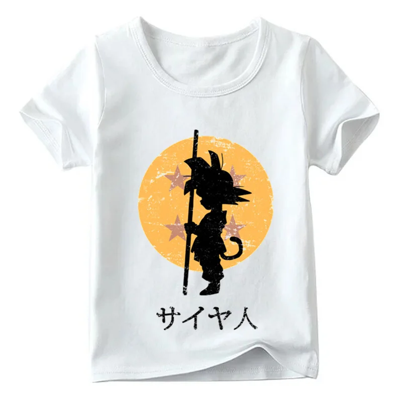 

Children Dragon Ball Goku Shadow Print T-shirt Baby Boys/girls Short Sleeve Tops Kids Soft T-shirt,ooo2185