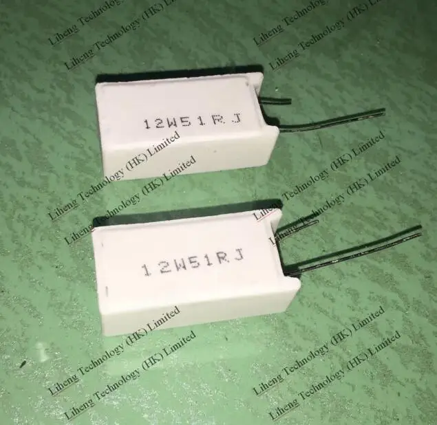 100% новое и оригинальное 12 Вт 51 Ом 51R 51RJ 12W51RJ 12W51R керамическое сопротивление