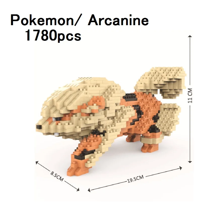 Большие размеры Мультяшные мини блоки Чаризард DIY Строительные кирпичи Blastoise Дети Аниме Snorlax модель аукциона игрушки для детей Подарки