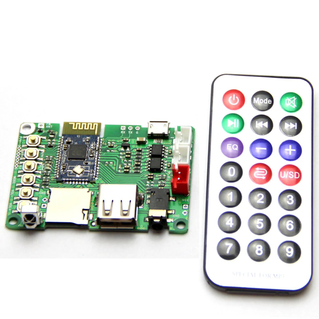 Двойной 3 Вт Bluetooth усилитель доска V4.1 стерео BK3254 Bluetooth модуль FM радио/TF карта/U диск/инфракрасный пульт дистанционного управления