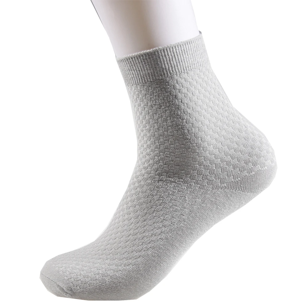 1pcs High Quality Bamboo Fiber Men's Sock Gifts for Men Business Casual Breatheable Man Sock Soft Spring and Summer Sock for Men - Цвет: gray