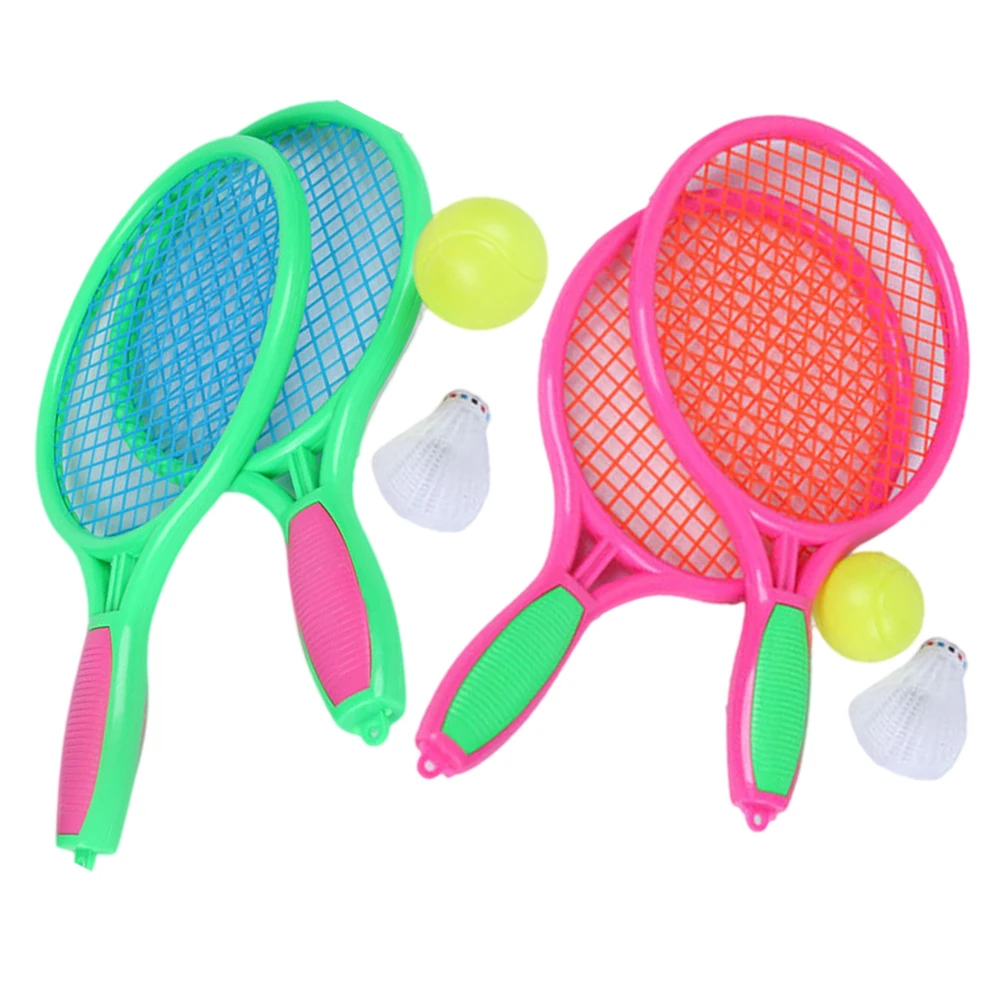 

4PCS/2Set Tennis Racket Practical Middle Size Game Props for Outdoor Sports