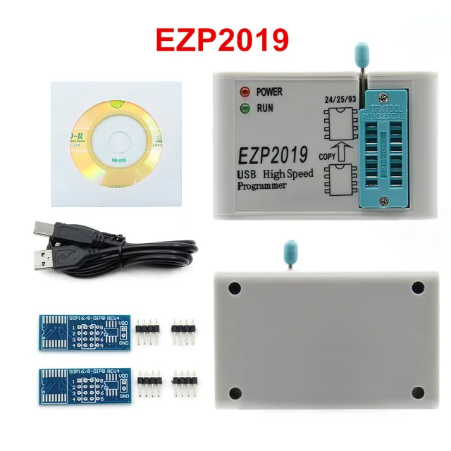 Умная электроника EZP2013 EZP2019 высокоскоростной USB SPI программист Поддержка 24 25 93 EEPROM 25 флэш-чип биос EZP 2010 2013 - Цвет: EZP 2019