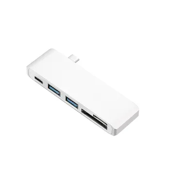 

USB C Hub Aluminum Multi-Port Adapter HDMI Output For MacBook Google Chromebook Supports multiple flash drives 66#