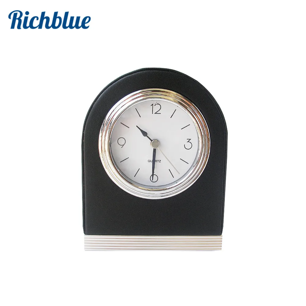 Europe Antique Luminous Faux Leather Cover Creative Alarm Clock Luxury