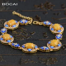 Олень король ювелирных изделий пчелиный воск браслет S925 стерлингового серебра Античный шаолан ремесло изысканный женский ранние приемники