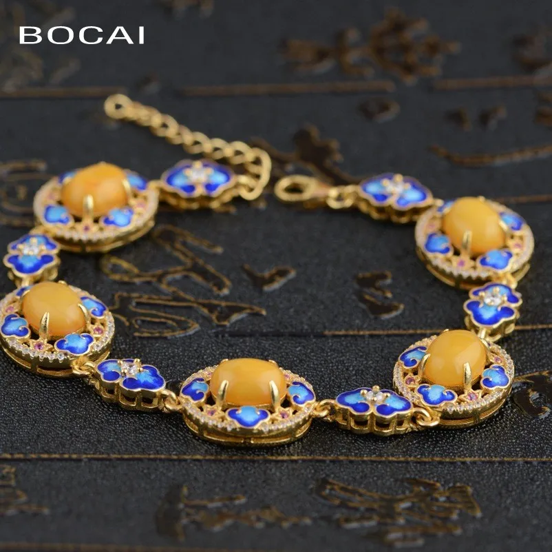 Deer King jewelry beeswax Bracelet S925 Sterling Silver Antique Shaolan craft exquisite female new early adopters