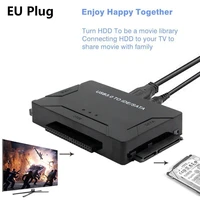 Лидер продаж-USB 3,0 для 2,5/3,5/5,25 IDE SATA жесткий диск HDD адаптер передачи конвертер Кабель ЕС Plug