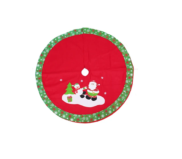 1 шт. Юбки для ёлки Санта Клаус дерево юбка Xmas Tree украшения Рождеством Рождество товары для дома Рождество год Аксессуары - Цвет: Красный