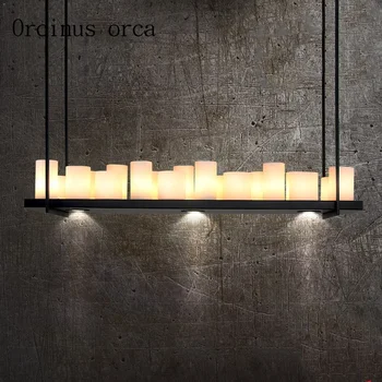 

American country retro industry iron candlestick chandelier originality personality simplicity modern bar living room lamps
