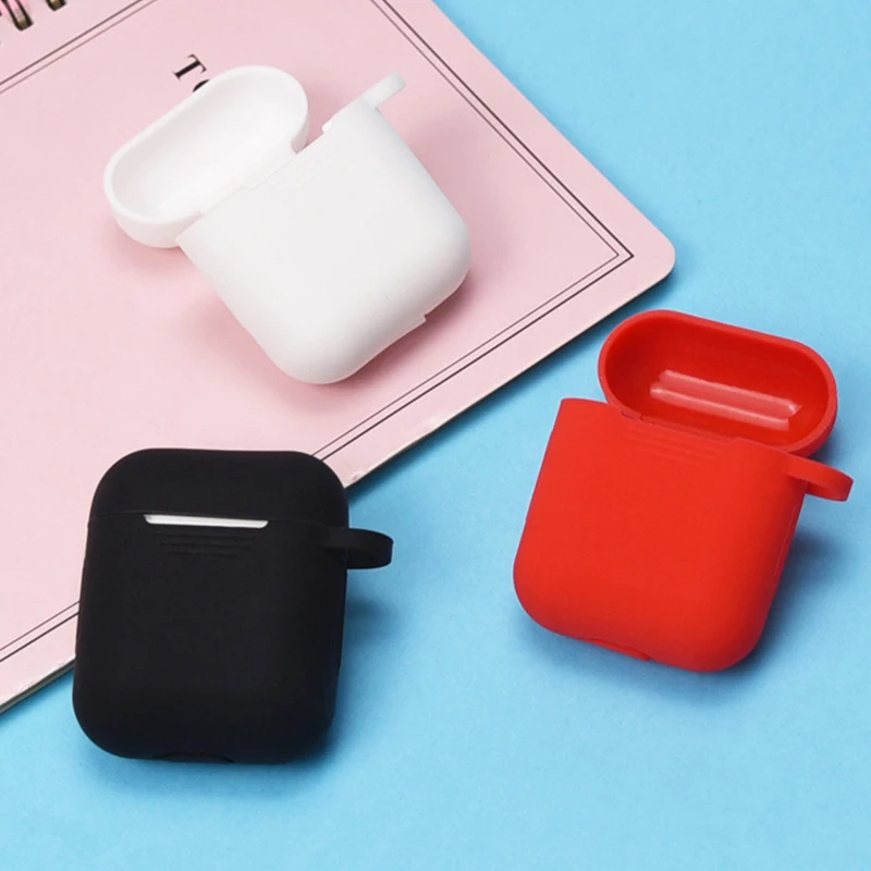 

Soft Silicone Case Earphones For Apple Airpods Bluetooth Wireless Earphone Protective Skin Cover Box For Air Pods Ear Pods Bag