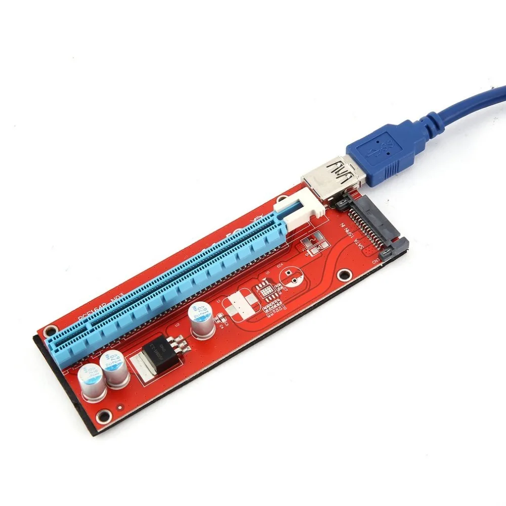 6 комплектов 15 Pin PCI-E Express 1x до 16x удлиннитель для Шахтерская машина портативный BTC Riser Card PCI Express Riser Card