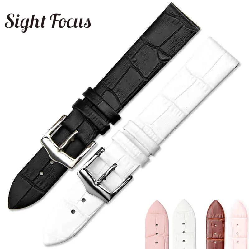 

Thin Watchbands 10mm 12mm 14mm 16mm 18mm 20mm Genuine Leather Watch Band for Fossil Armani Strap Male Female Montre Cuir Correa