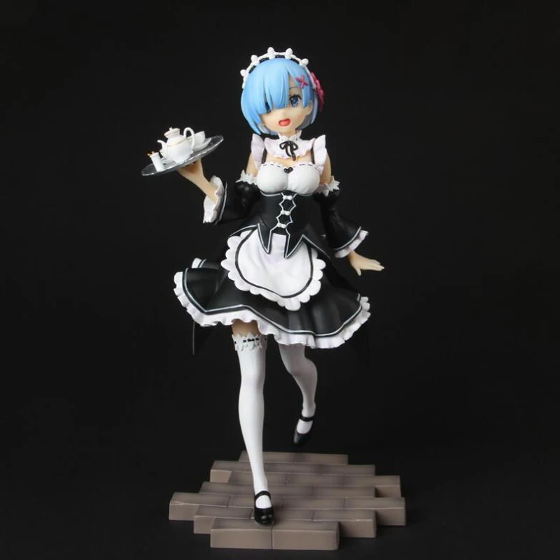 

Rem Apron Dress version anime figure Re:Life in a different world from zero 22.5cm collection model toy gifts with box Y7501