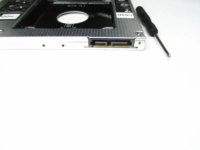 new style 2nd Caddy For Apple Macbook Pro A1278 A1286 A1297 SATA HDD to ODD DVD RW BOX Caddy 9.5mm with LED light hard disk case 3.5