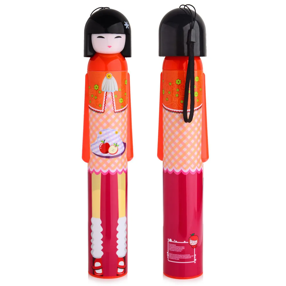 Novelty Kokeshi Doll Folding Umbrella Japanese Dolls Cute Bottle