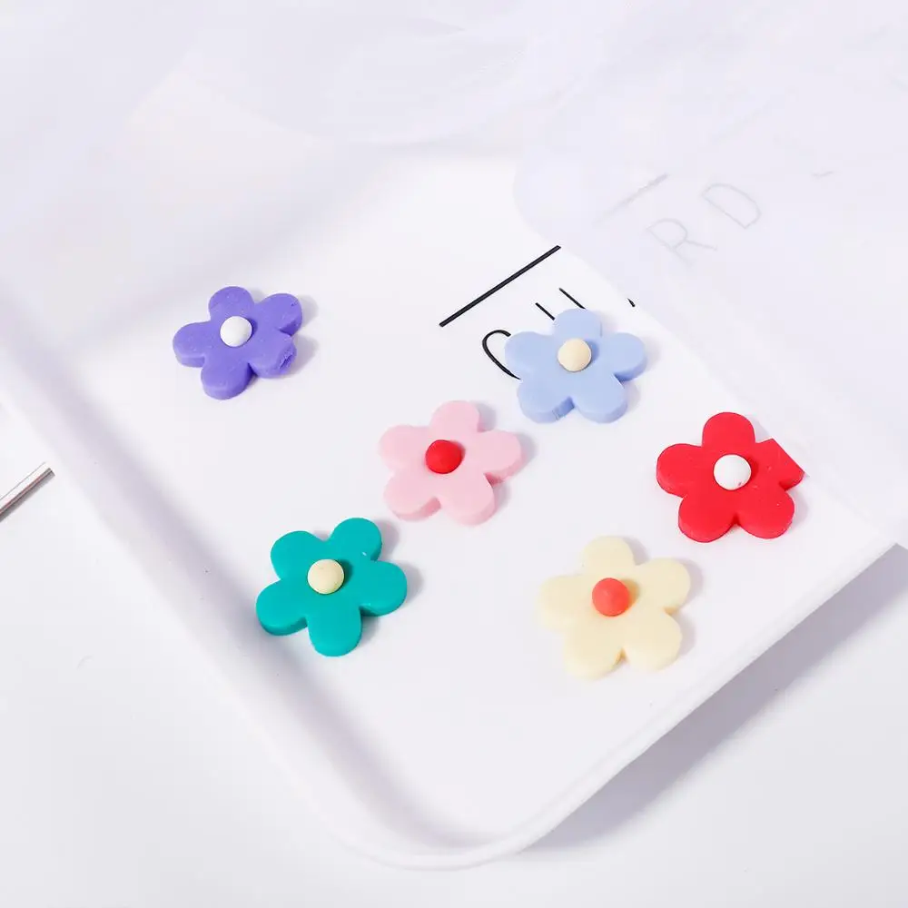 

1/10pcs 8x25mm Soft Pottery Flower Charm For Making Earrings Arts Crafts Apparel Sewing DIY Craft Supplies Accessories