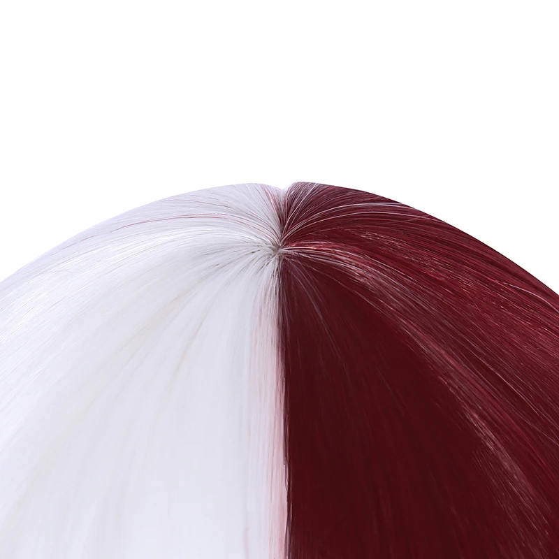 L-email Парик Мой герой Academy Shouto Todoroki белый смешанный Красный синтетический длинный зажим конские хвосты синтетические волосы Perucas Косплей парик