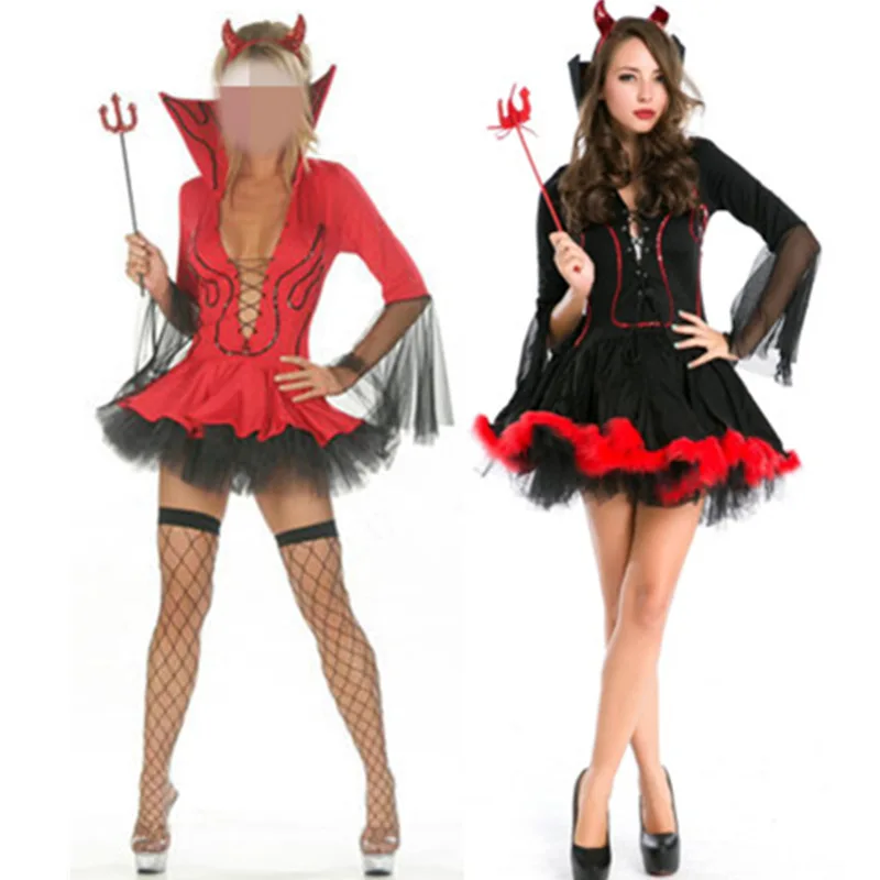 carnival hot black devil costume women vampire costume cosplay sexy adult halloween costumes for women red - Halloween Costumes Prices carnival hot black devil costume women vampire costume cosplay sexy adult halloween costumes for women red - Halloween Costumes Prices