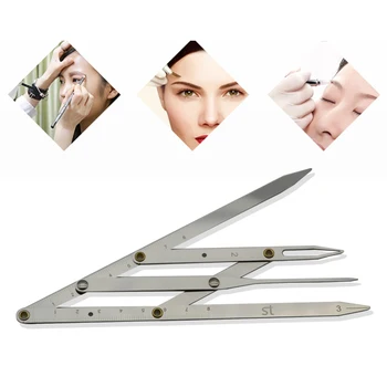 

Eyebrow Tattoo Ruler Golden Ratio Permanent Grooming Stencil Shaper Symmetrical Tool Stainess Steel