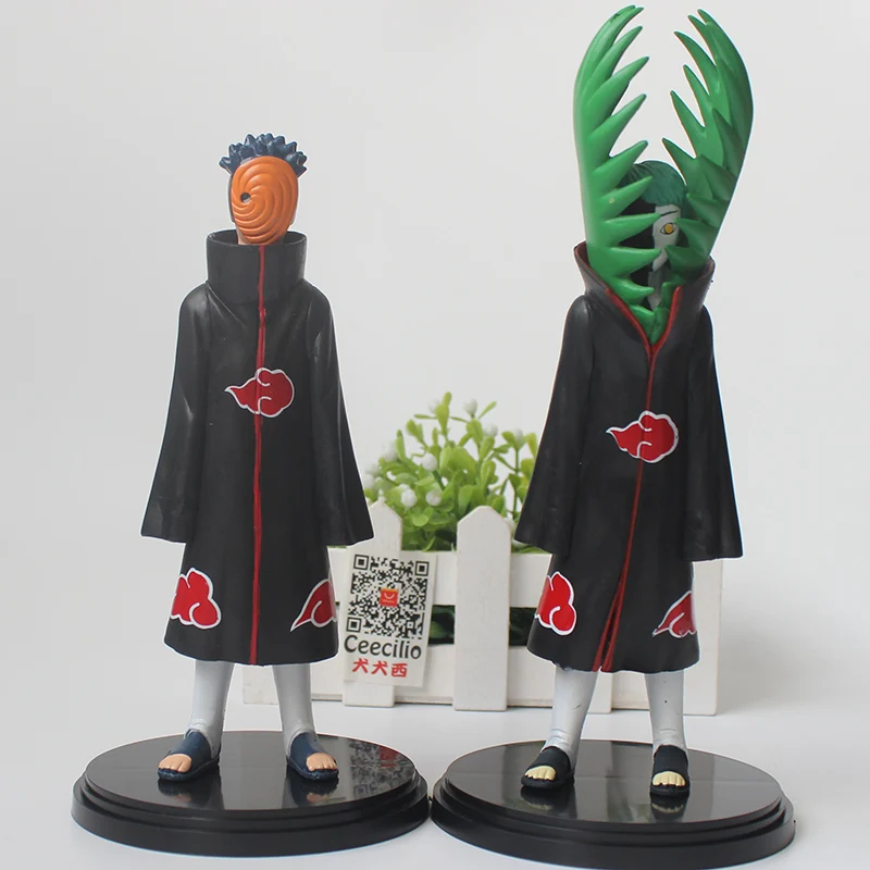

2 Pcs/Set Anime Naruto Akatsuki PVC Action Figure Zetsu And Uchiha Obito Collection Model Toys For Child Boy