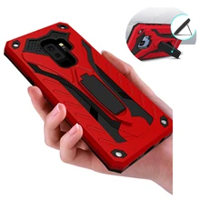 Shockproof Armor Case For Samsung Galaxy S10e S9 S8 Note 10 Plus Hybird Silicone PC With Stand Case For A6 A7 A8 A9 J4 J6 2018