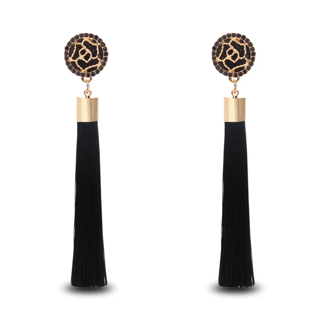 Brand Jewelry Tel Earrings Boho Bohemian Long Exaggerated Rose Brand Jewelry Tel Earrings Boho Bohemian Long Exaggerated Rose Flower Dangling For Women Orni Lunghi