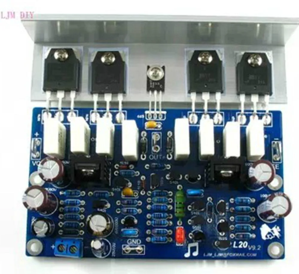 

Двухканальная Плата усилителя L20 с алюминиевым углом 200W8R +-65V FR4