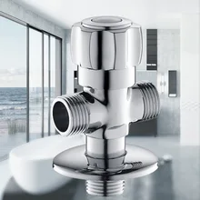 Трехходовой угловой клапан в два из меди утолщенной горячей и холодной воды Универсальный туалет клапан двойной воды сепаратор