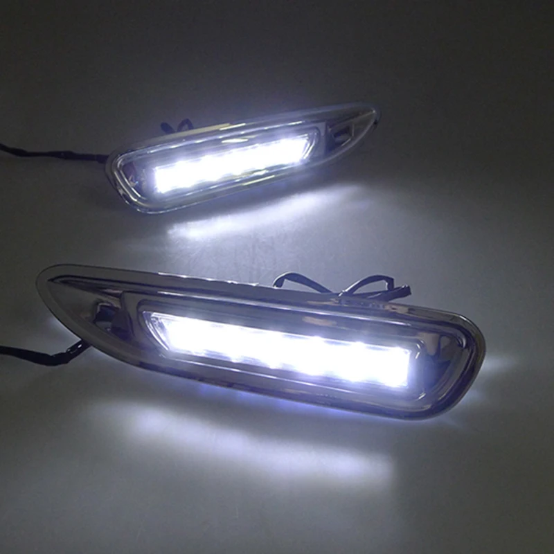 

Car Flashing 2Pcs For Mazda 6 Mazda6 2008 2009 2010 Car DRL 12V LED Daytime Running Light Daylight Waterproof with yellow signal