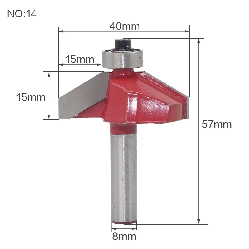1/" Традиционная Ogee кромкоформовочная фреза Бит-8" хвостовик деревообрабатывающий нож линия