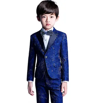 

Boys Plaid Wedding Suits England Style Gentle Boys Formal Tuxedos Suit Kids Polyester Clothing Set Blazer Suit For Party Z932