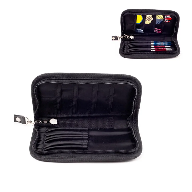 1 Set Darts Accessories Carry Case Wallet Pockets Holder Storing Bag Black Durable