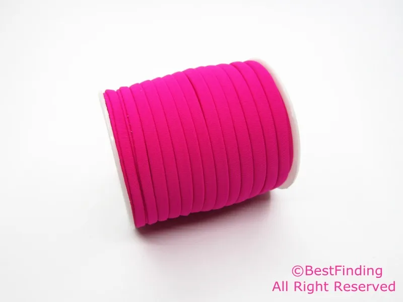 

5mm Elastic lycra cord fushia lycra cord stitched Lycra strip